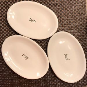 Rae Dunn set of 3 plates